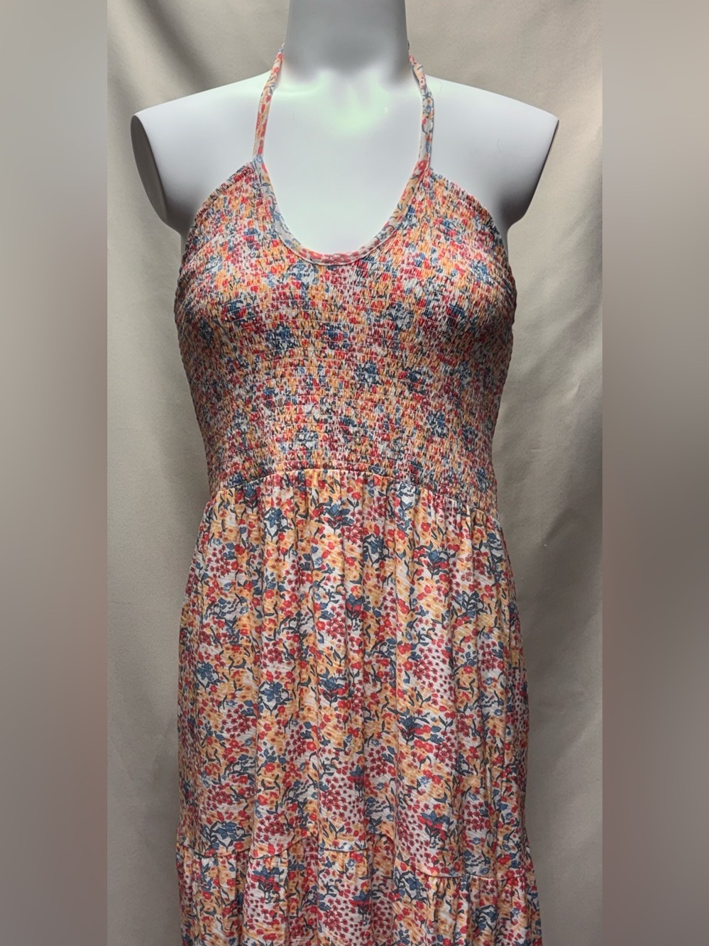 Nation LA Kira Smock Halter Floral Dress Size Medium NWT 100% Pima Cotton - Picture 5 of 11